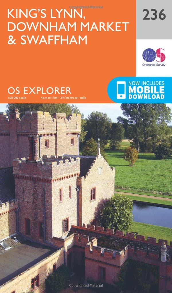 King’s Lynn, Downham & Swaffham Map | Peddar’s Way | Ordnance Survey | OS Explorer Map 236 | England | Walks | Hiking | Maps | Adventure