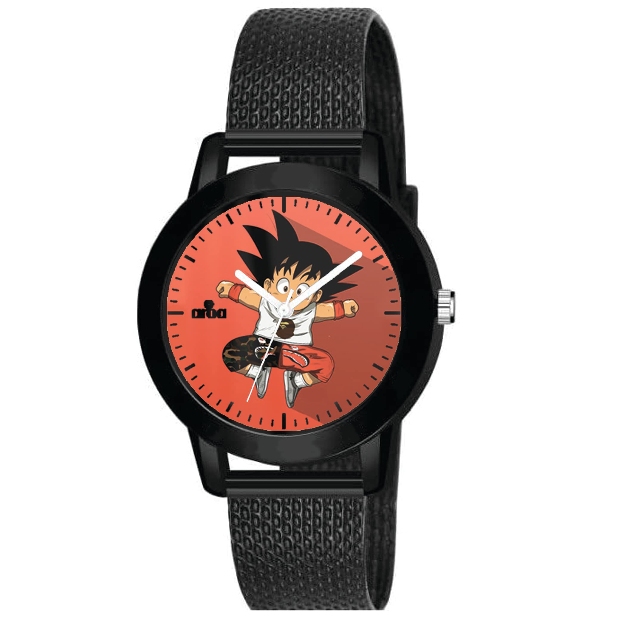 AROA Watch New Watch for Kids Goku Jump Model : 528 Kids Black Metal Type Rubber Analog Watch Red Dial for Kids Stylish Watch for Boys (B0C4LGKY79) Amazon Price History, Amazon Price Tracker