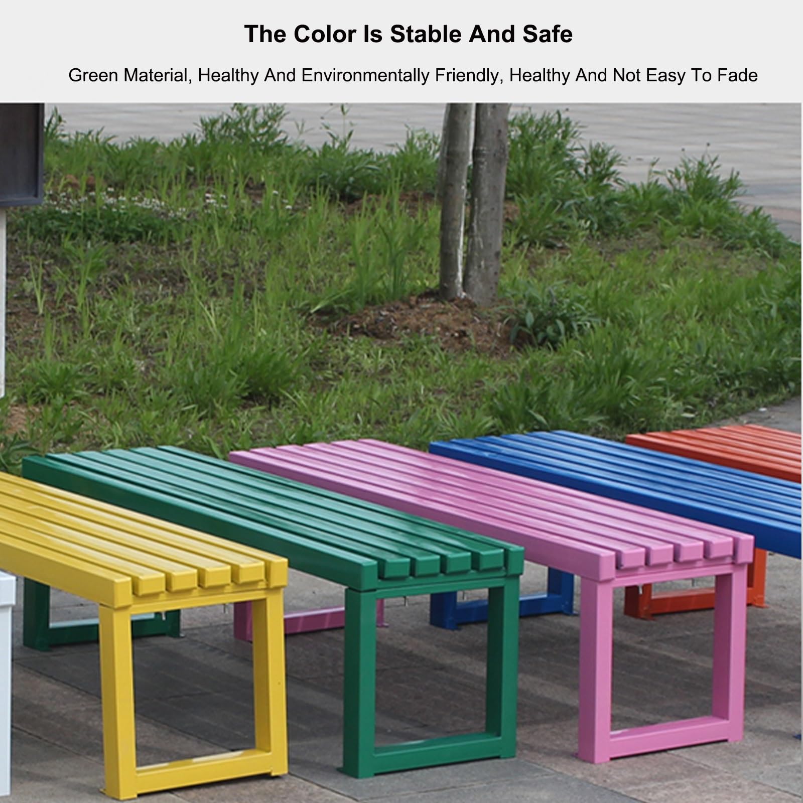 Yellow Pvc Outdoor Bench Highwood Riverside 4 Ft. 2 Person Sunbeam