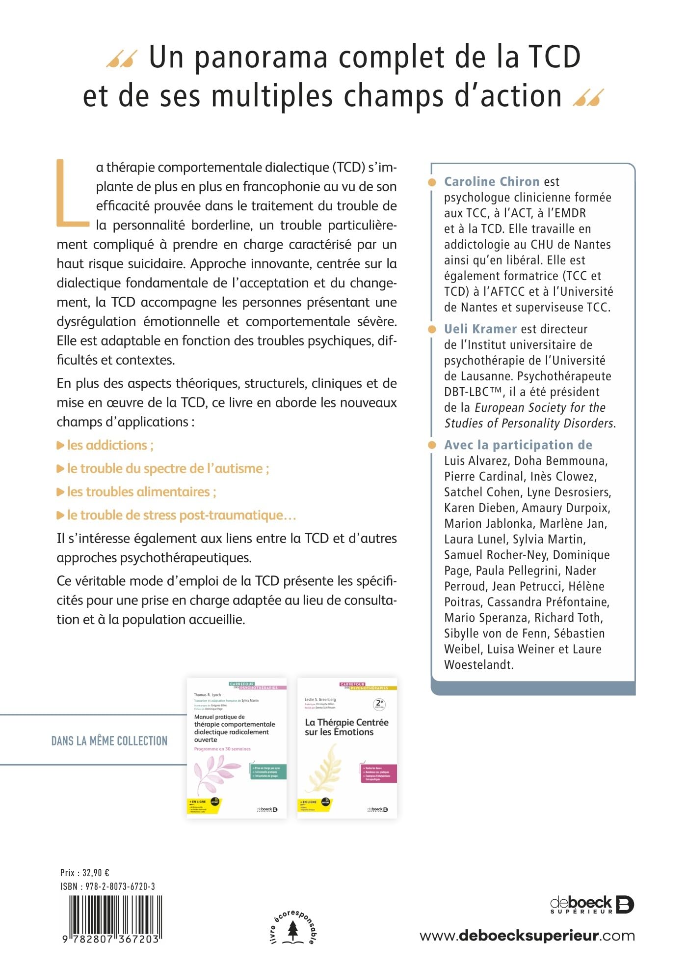 La thérapie comportementale dialectique: Concepts, principes et applications