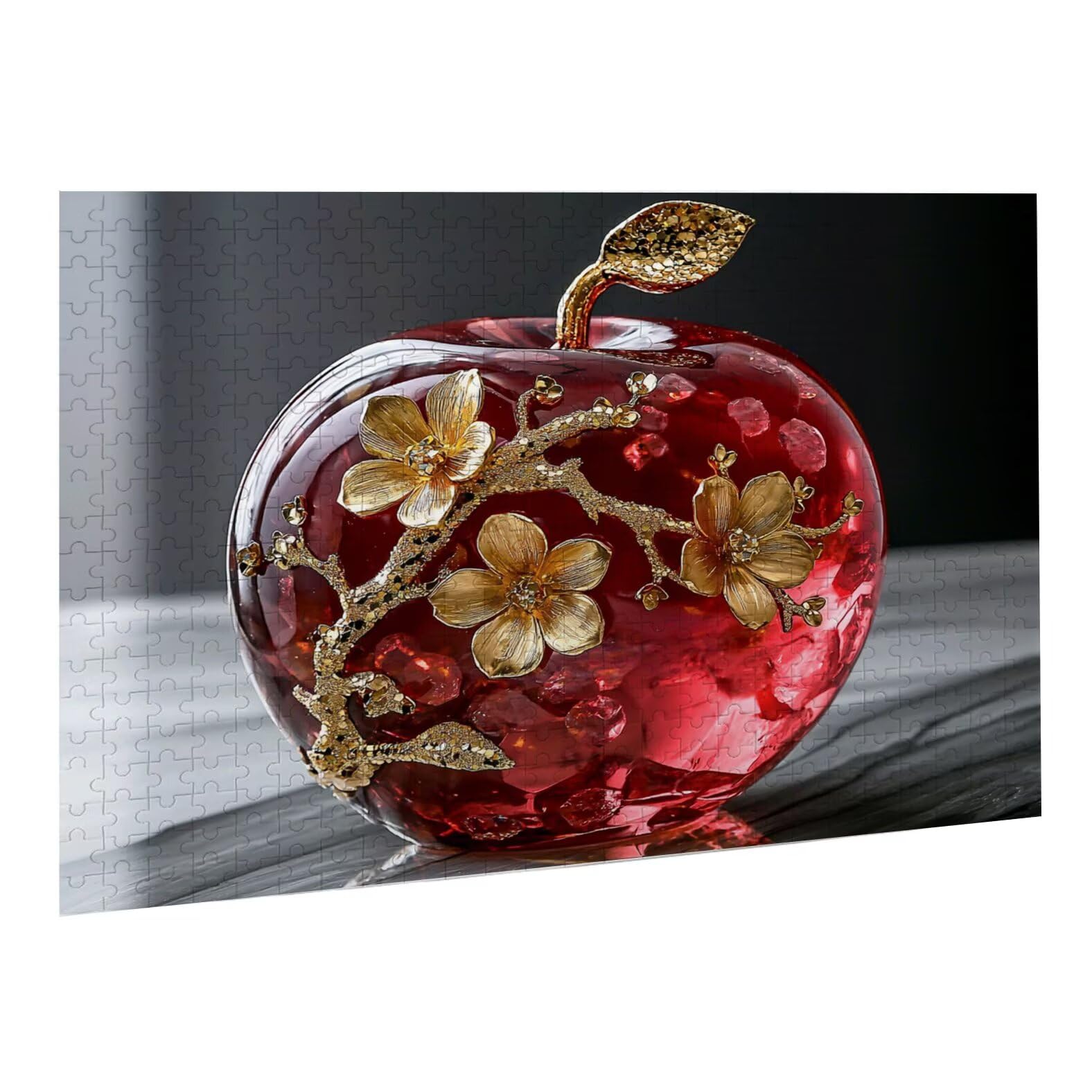 Puzzle układanki, 1000 sztuk klasycznych puzzli, jabłko puzzle relaks inteligencja, trudne trudne puzzle dla dorosłych trudne puzzle do gry rodzinnej, prezent dla przyjaciół miłość kwiaty 1 K0F781