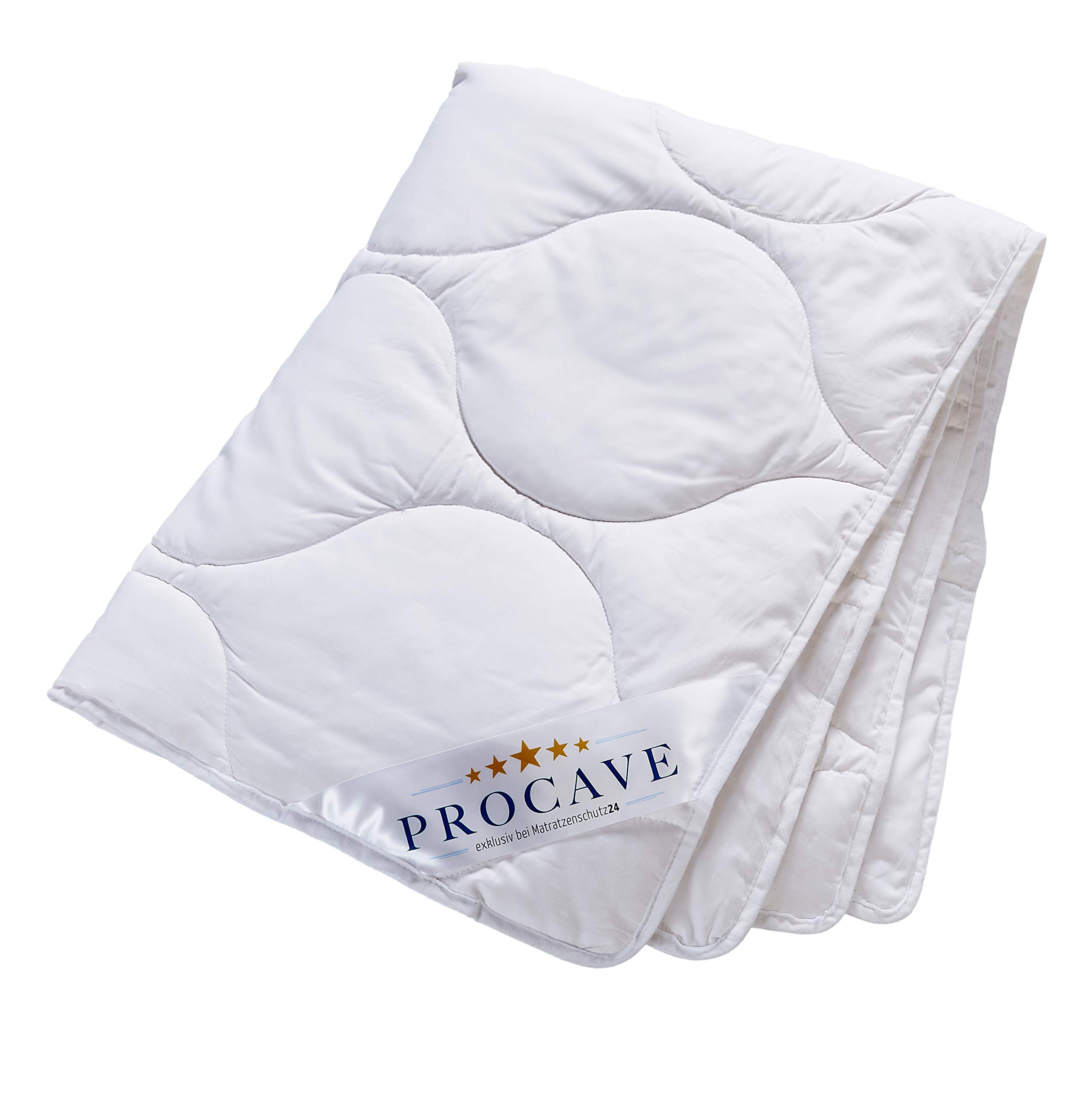 PROCAVE - Coperta in cotone comfort per l'estate, 135 x 200 cm, leggera, lavabile, naturale, traspirante e termoregolante, 100% made in Germany
