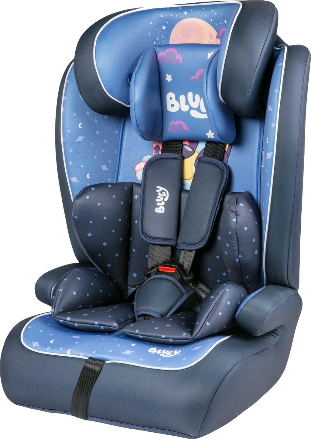 Siège d'auto pour enfant Tataway Bluey 76-150 i-Size R129, inclinable avec appui-tête réglable et ceintures à 5 points