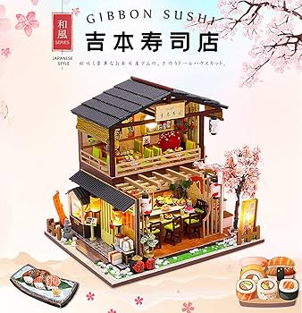 桜　ドールハウス　ハンドメイド 花見を楽しむ桜小屋」ミニチュア ドールハウス ☆完成品