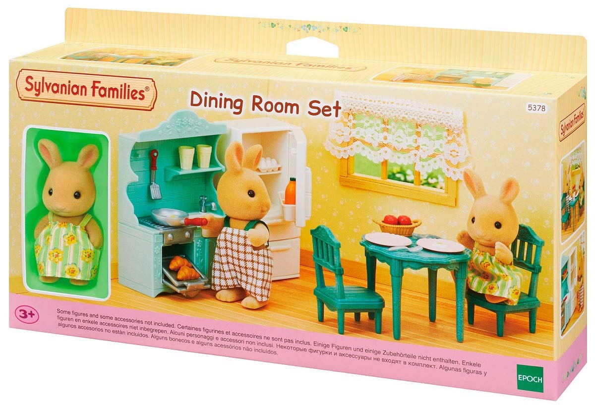 Sylvanian Families Les Triplés Lapin Chocolat - 3 Figurines + 15 Accessoires Puériculture - Jouet Enfant 3 Ans