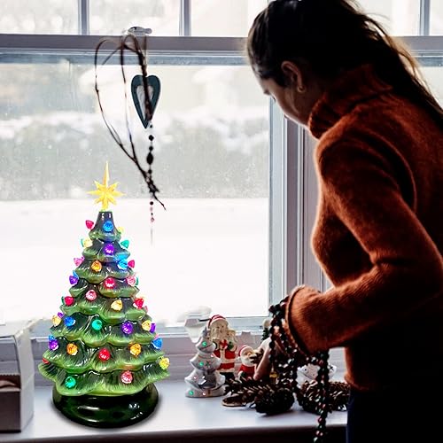 Miniatura 6 de Bombillas de repuesto para adornos de árbol de Navidad de cerámica, forma de helado, accesorios de clavijas giratorias medianas para proyectos de