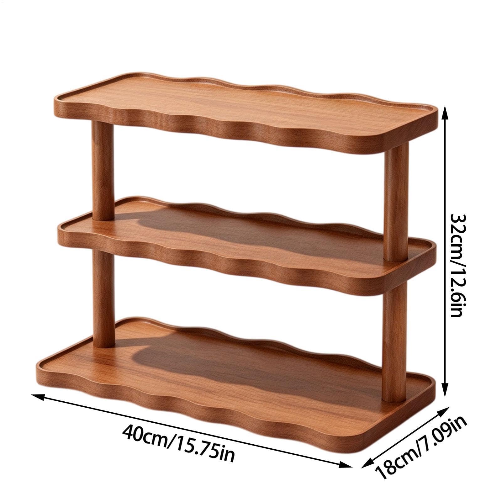 Generisch Étagère à tasses à café - Étagère de bureau multifonction en bois