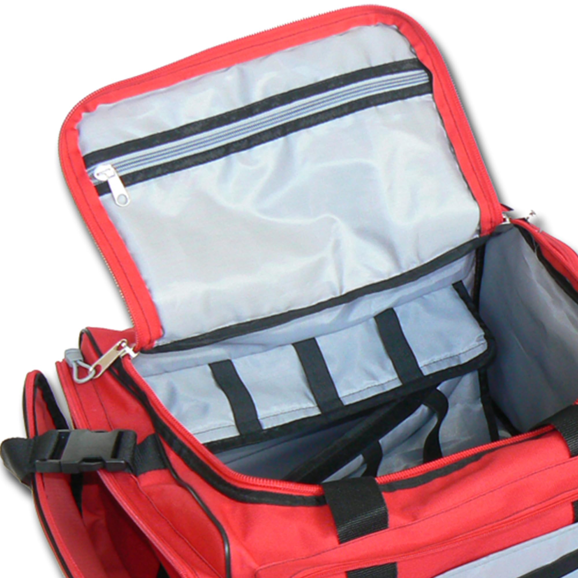 GIMA Bolsa de emergencia GIMA, rojo, de emergencia, trauma, rescate, médico, primeros auxilios, enfermera, paramédico, bolsa de bolsillo multibolsillos 35 x 45 x 21 cm, PelirrojaBolsa de emergencia