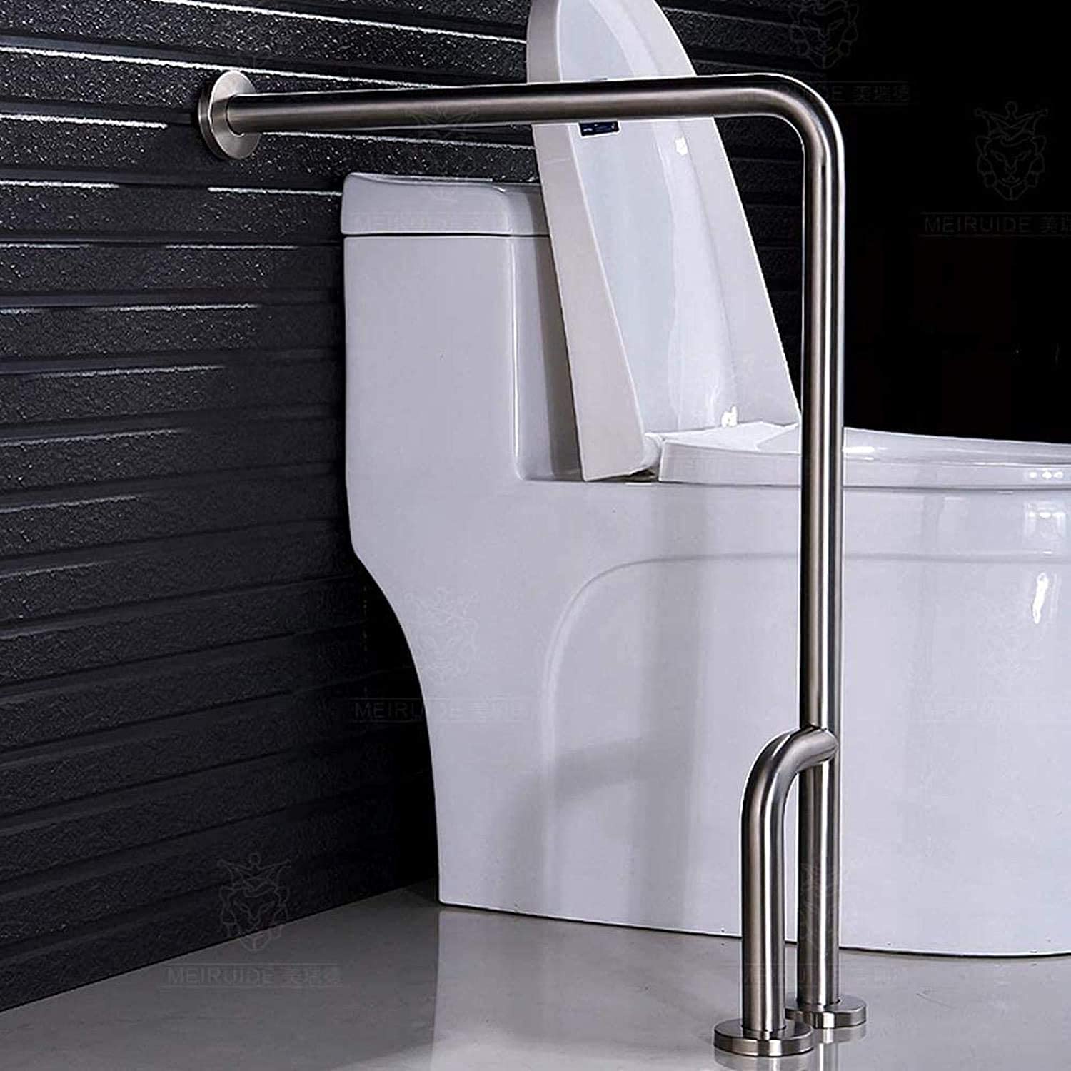 Grab Bars Łazienka Uchwyt Antypoślizgowy Wanna Poręcz Uchwyt Senior Balance Assist Toaleta Bezpieczeństwo Poręcz Uchwyt w kształcie litery L Ochrona bezpieczeństwa Akcesoria łazienkowe, po lewej stronie