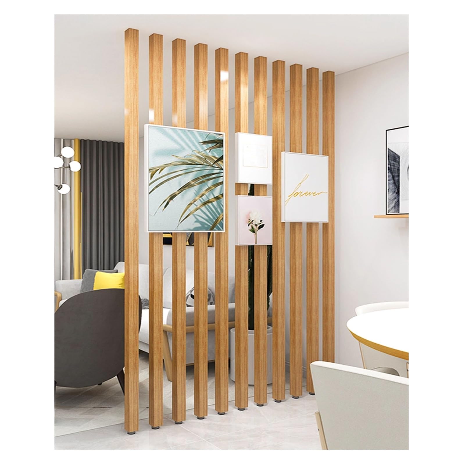 Cloison de séparation en aluminium pour séparer un grand salon sans perdre la lumière