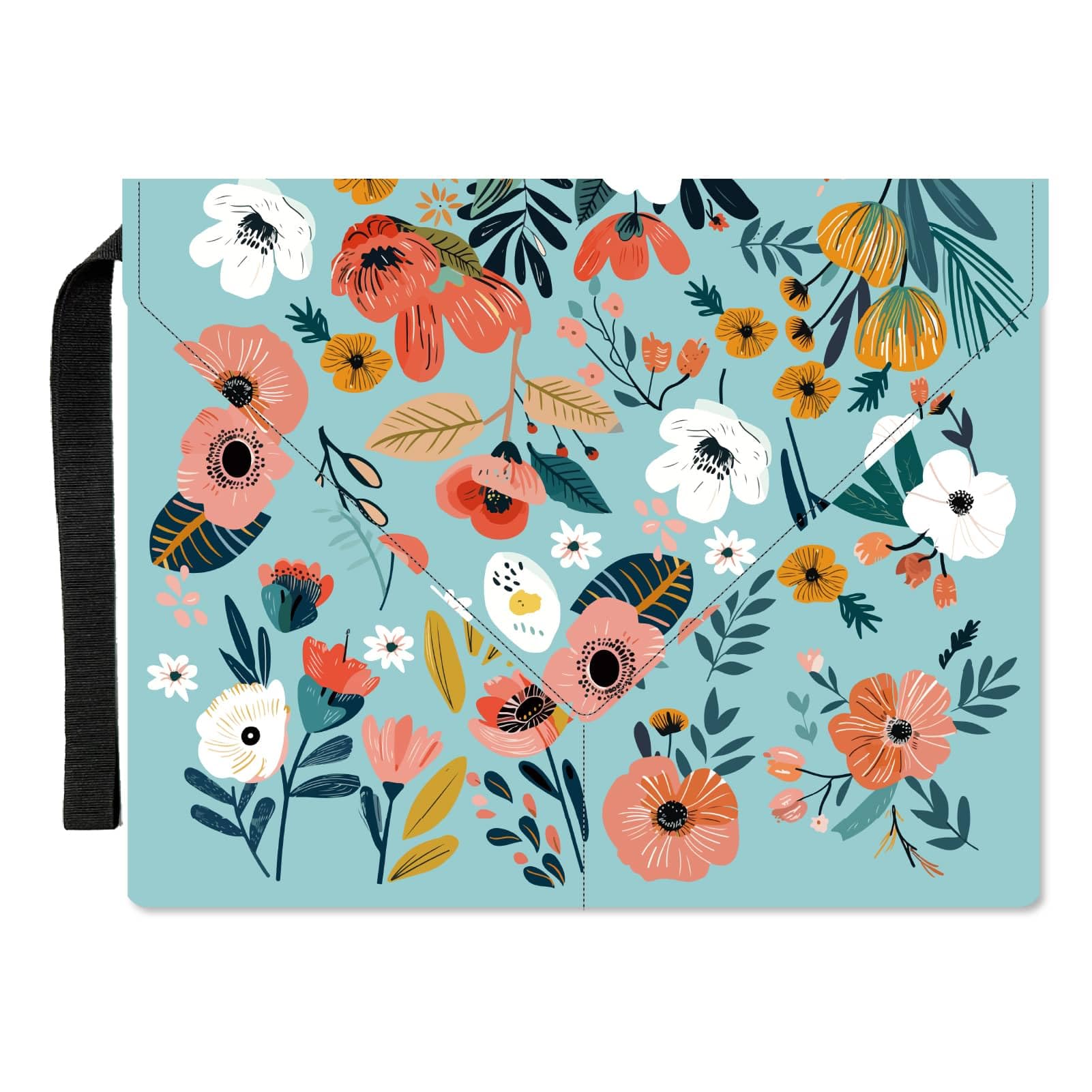 CRASPIRE Flower Book Covers Plant Book Sleeve 11.6 X 9.3 Inch Book Protector for Paperbacks Washable Fabric Cloth Book Cover with Handle and Extra Sleeve Pocket for Book Lovers Classmate Gifts