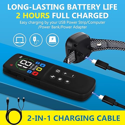 Miniatura 6 de Collar de entrenamiento para perros con control remoto, 2600 pies, collar de choque inteligente para perro con 4 modos de entrenamiento, bloqueo de