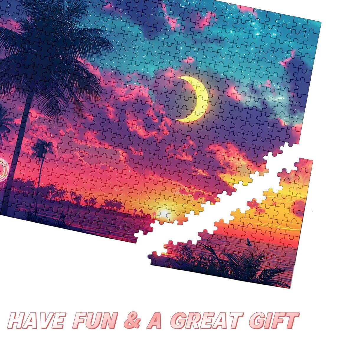 Puzzle 3000 Pezzi Paesaggi, Puzzle Luna per Adulti, Puzzles in Legno Intrattenimento Creativo, Divertimento, Puzzles Educativi Classici con Confezione di Alta Qualità Idea Regalo Donna Decor -3756