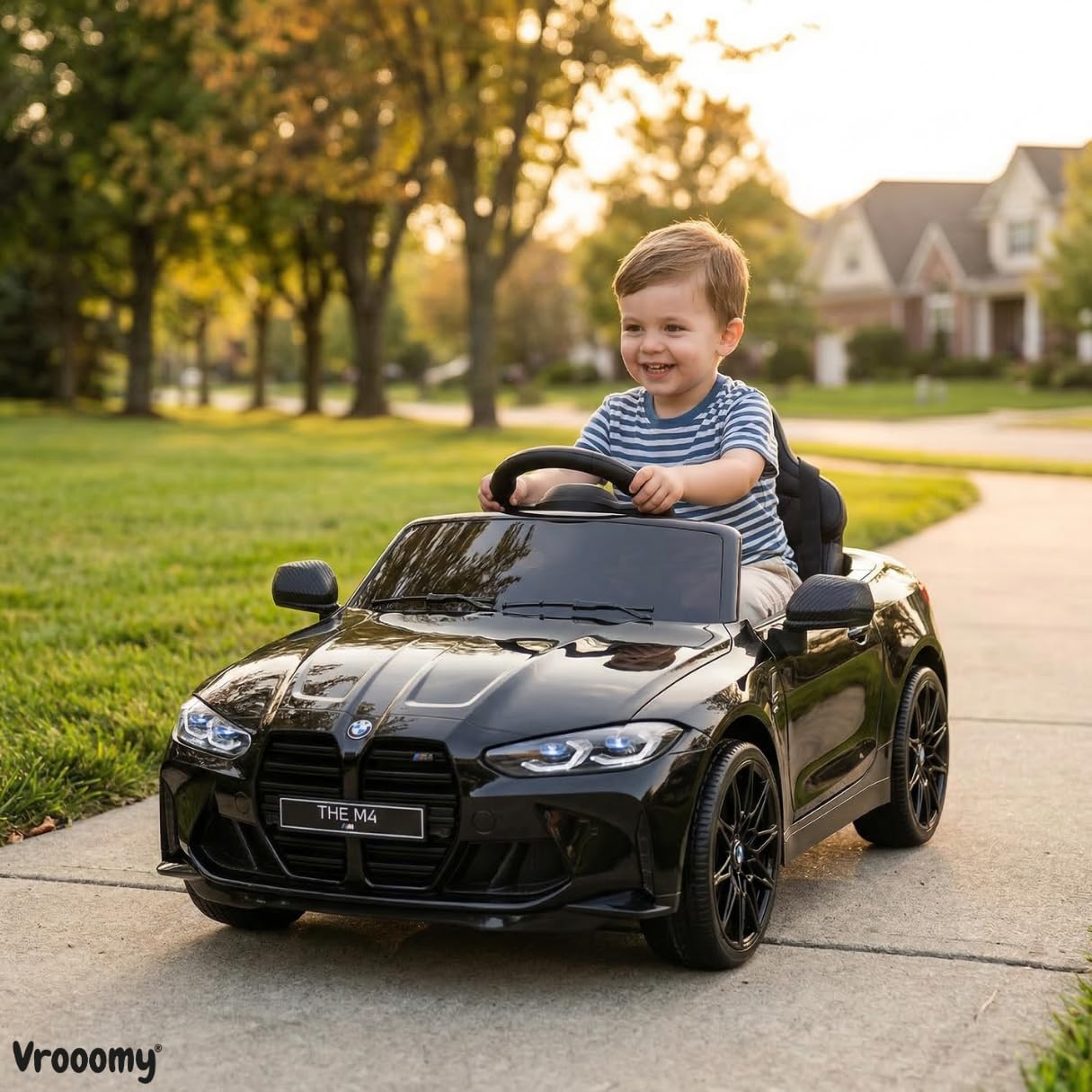 BMW M4 Véhicule électrique pour enfant avec télécommande 12 V 1 à 5 ans Noir