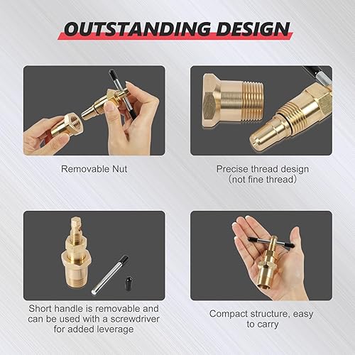 Miniatura 13 de BELEY Herramienta de extracción de aceite de 1/2 pulgada y 3/4 pulgadas, herramienta de extracción de herramientas de extracción de tuberías