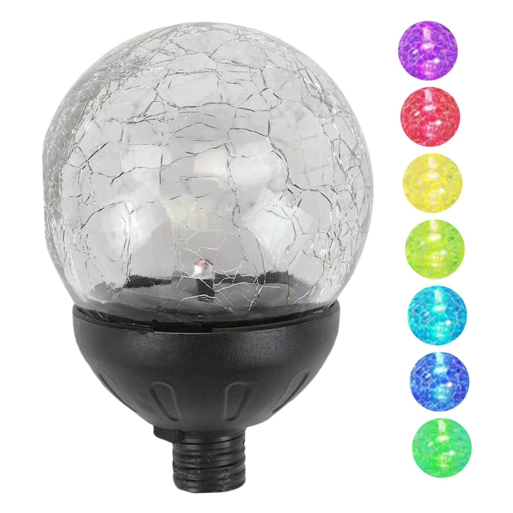 BeVistoso 2PCS Replacement Solar Light Parts, 7 Colors LED Garden Wind Spinners Bulb with Switch Waterproof Solar Light Replacement Top, Garden Wind Spinners