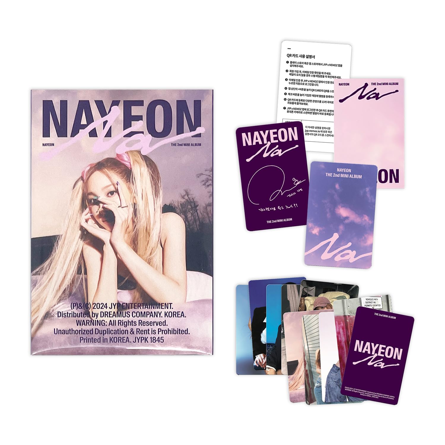 NAYEON - 2nd Mini album [NA] (Platform_Nemo Ver.) Album Case + Special Photocard + Photocard + QR Card + Lyric Paper + Manual Card + 2 Extra Photocards