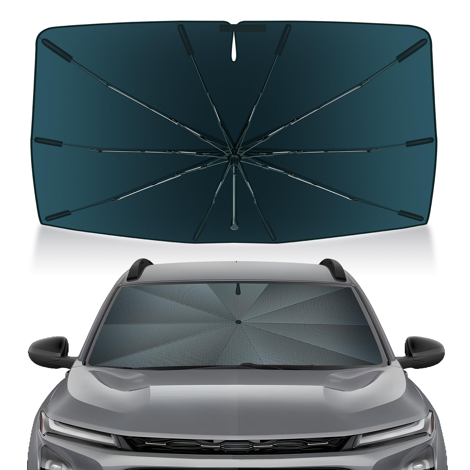 Autorder Windshield Sun Shade Umbrella for Mazda 3 2014-2026 Mazda3 Accessories,Upgraded Ice Crystal Material,Easy Setup Umbrella Sunshade for Car Windshield,100% Sun Blocking