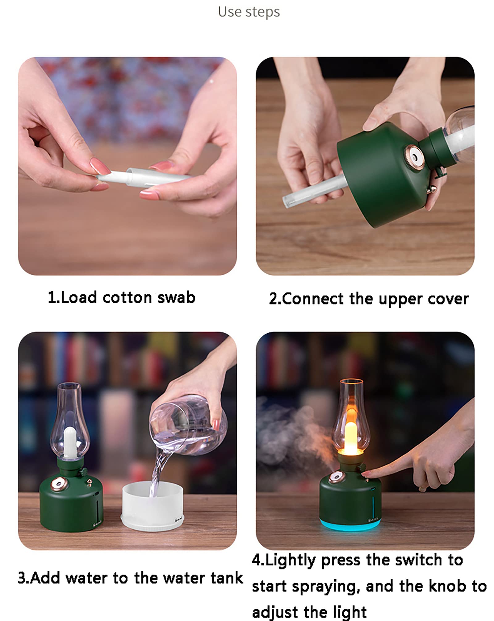 جهاز زيادة الرطوبة على سطح المكتب بخاصية إطلاق الروائح العلاجية USB لاسلكي مرطب صغير جديد (أبيض) صورة المنتج 6