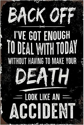 Divertido letrero de cueva de hombre de 12 x 8 pulgadas, arte de pared de metal de aluminio - Divertidos letreros de garaje para hombres, decoración