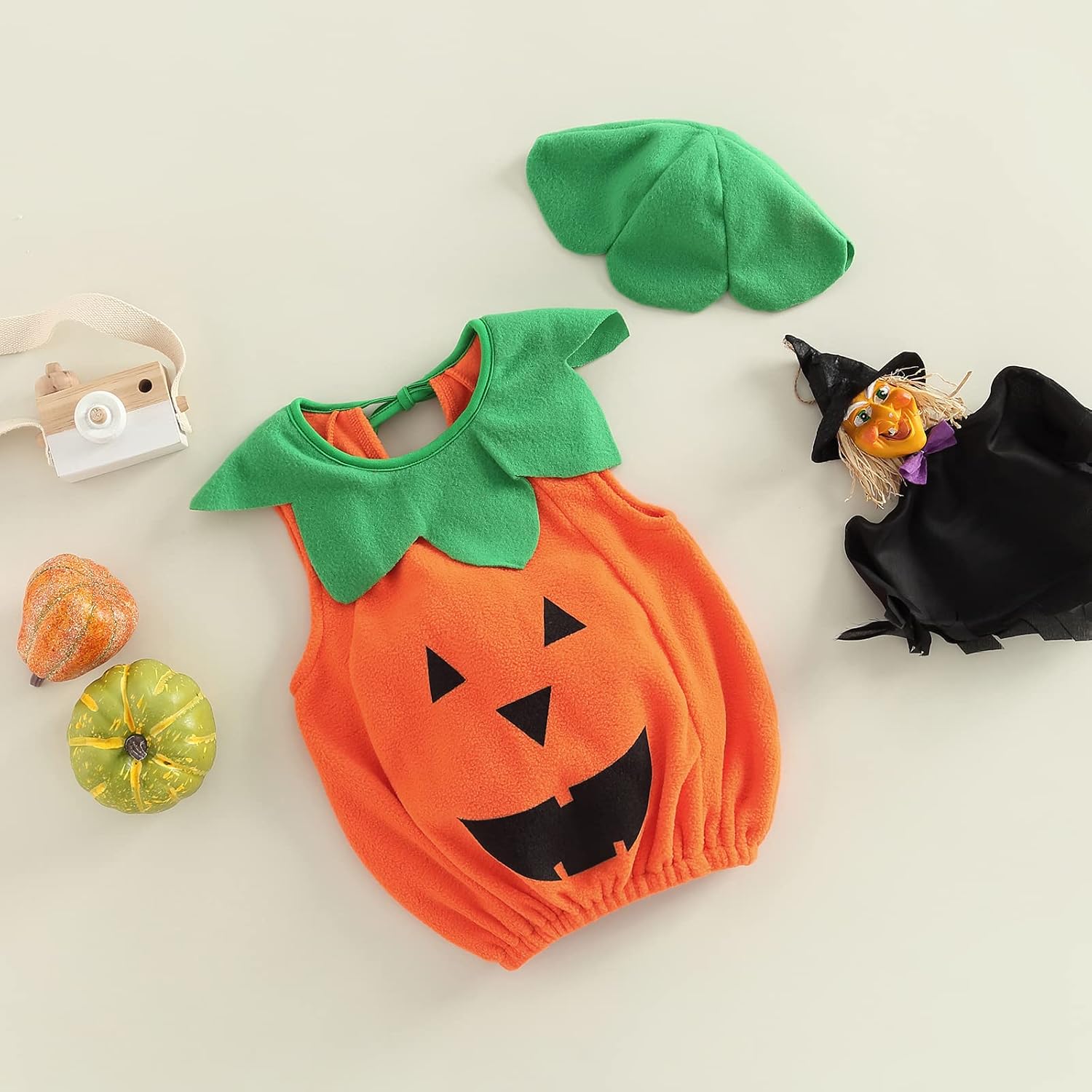 Toddler Baby Boy Girl Halloween Outfit Cute Funny Pumpkin Costumes Romper Jumpsuit with Hat kids Cosplay Clothes