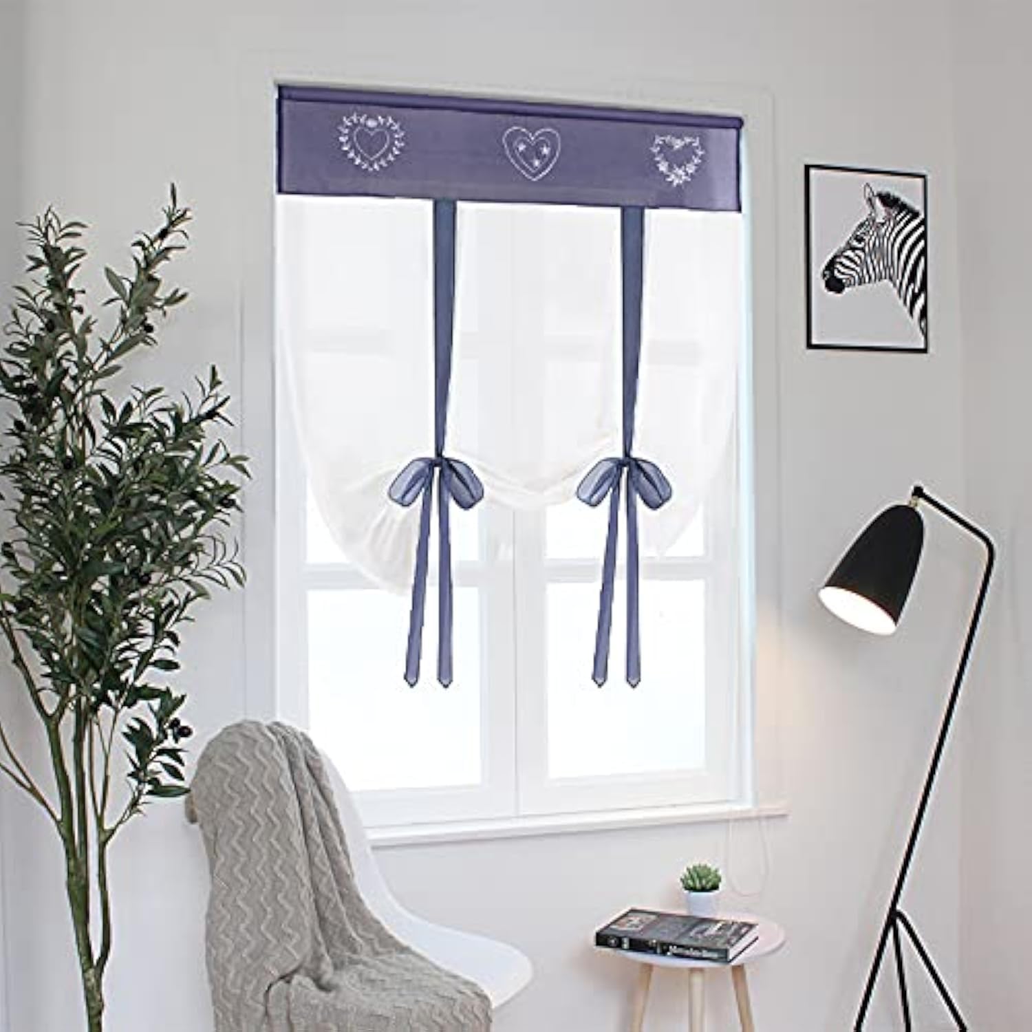 SIMPVALE 1 Pezzo Tie Up - Tenda In Voile Tulle Ricamo Romano Tenda Tende Pannelli Finestra Per Camera Da Letto Studio Bagno Cucina Marrone Chiar 95385038