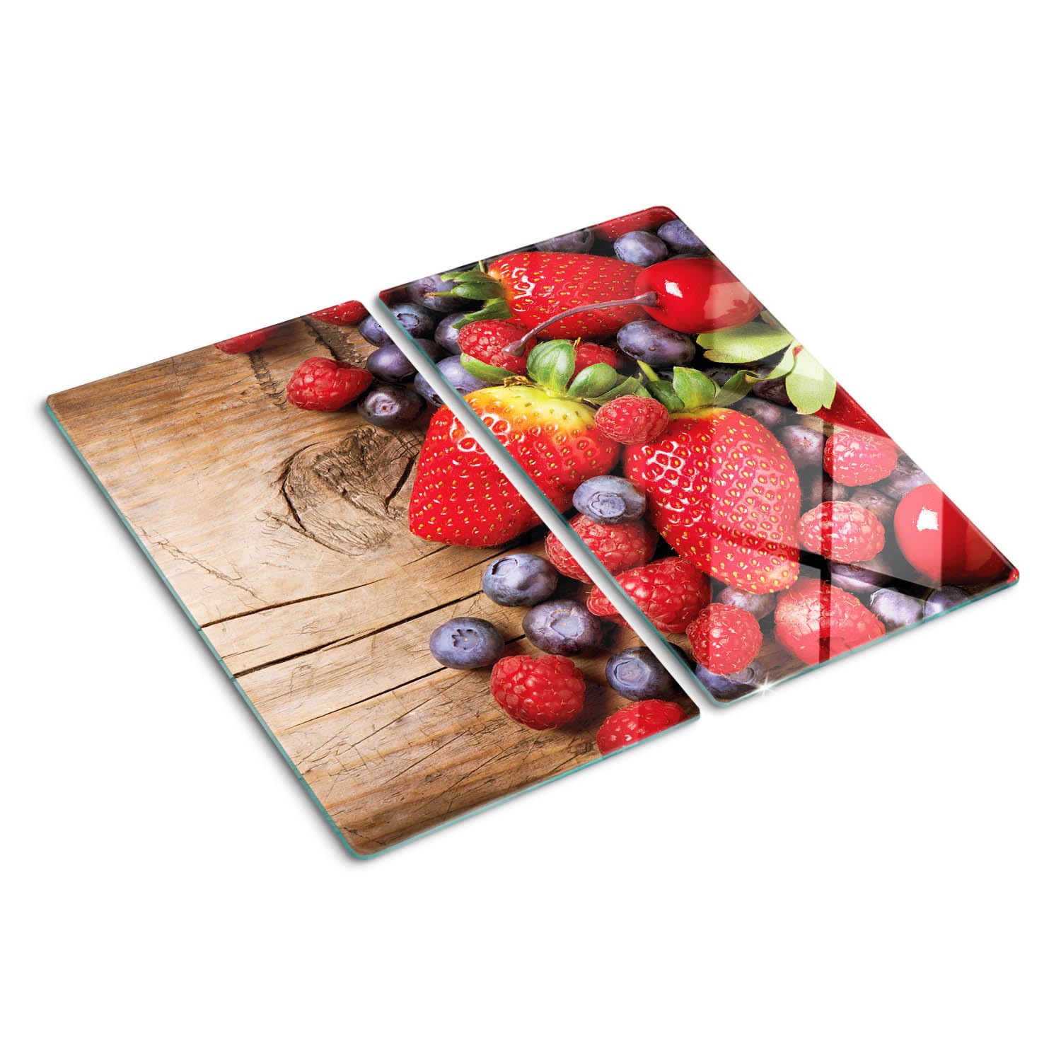 Planche de cuisine en verre décoratif lavande avec finition bords polis haut de gamme