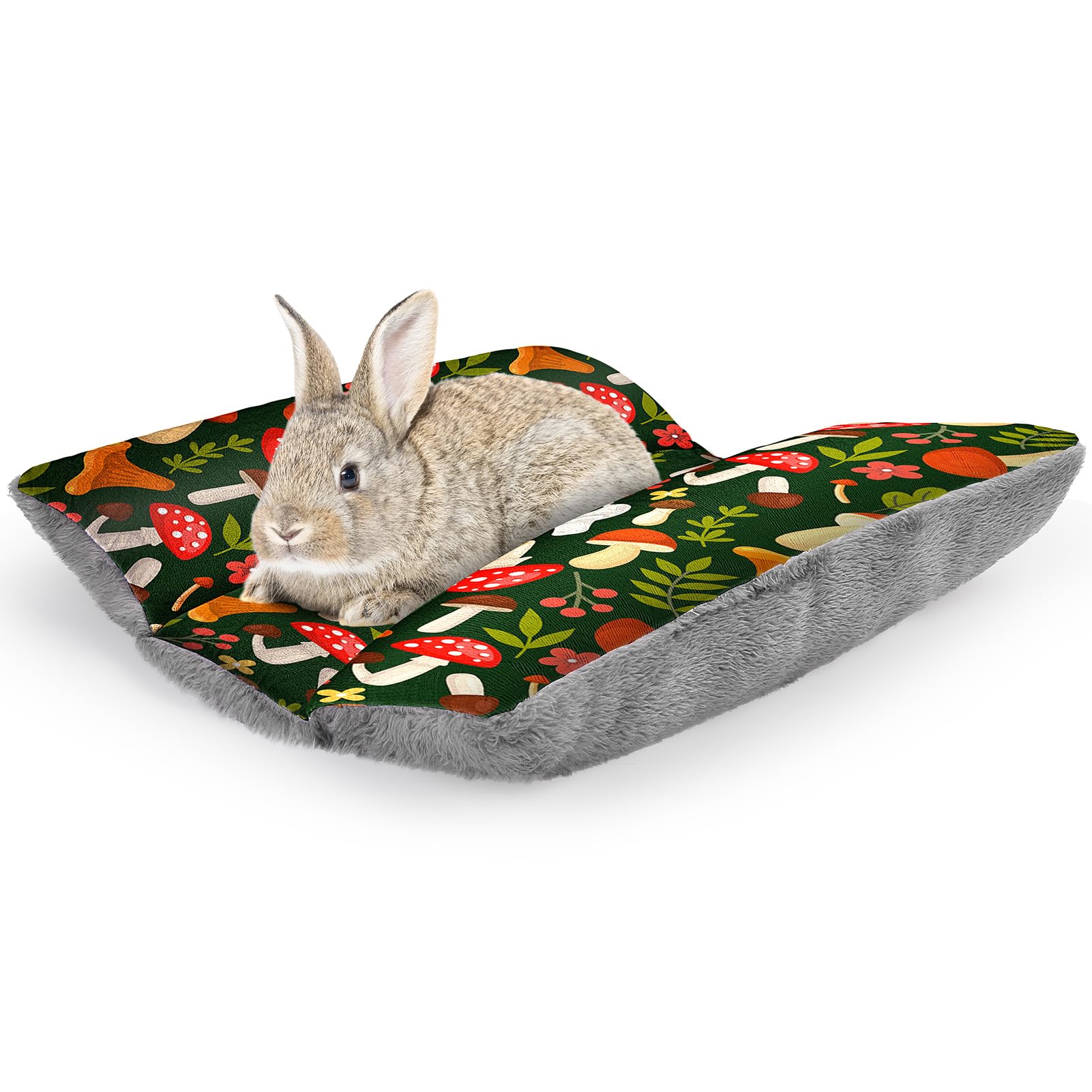Hedgeink Rabbit Bed 18"X15"Thickened and Soft Bunny Bed Washable Cuddle Cushion Plush Mat Double-Sided Plush Small Pet Flop Mat Cotton Pillow for Rabbit