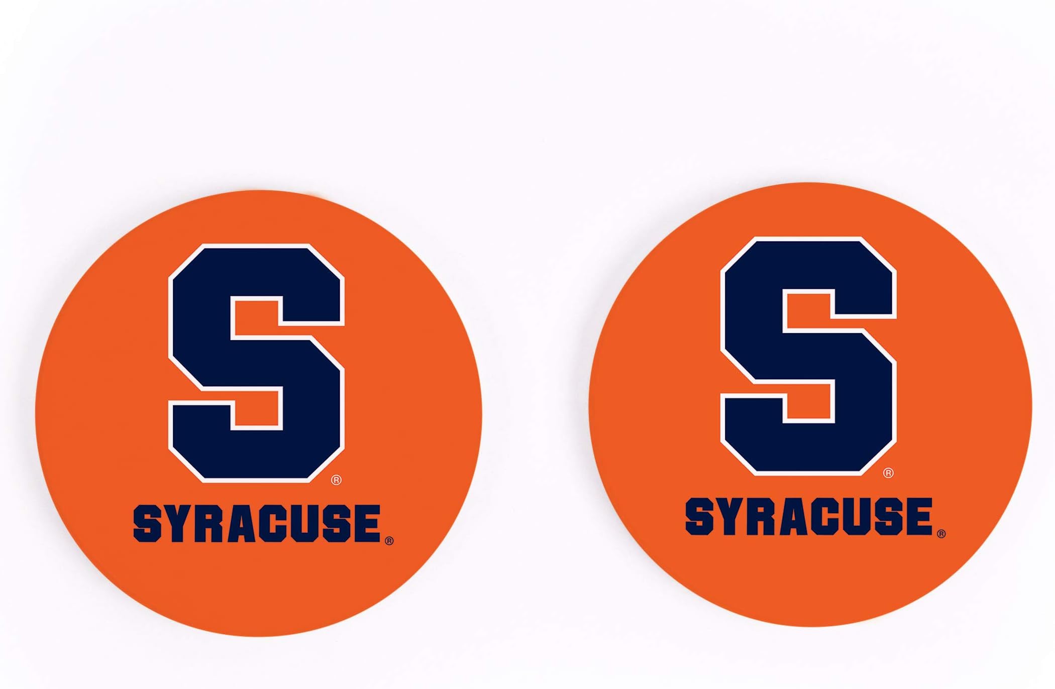 Syracuse University Logo 2.75 x 2.75 Absorbent Ceramic Car Coasters Pack of 2