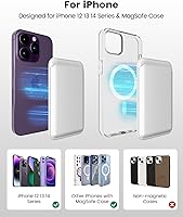 Vista 3 de Cartera magnética para teléfono Apple MagSafe, tarjetero para iPhone 15 Pro Max/15 Plus/15 Pro/15, 14 Pro Max/14 Plus/14 Pro/14, 13 Pro Max/13