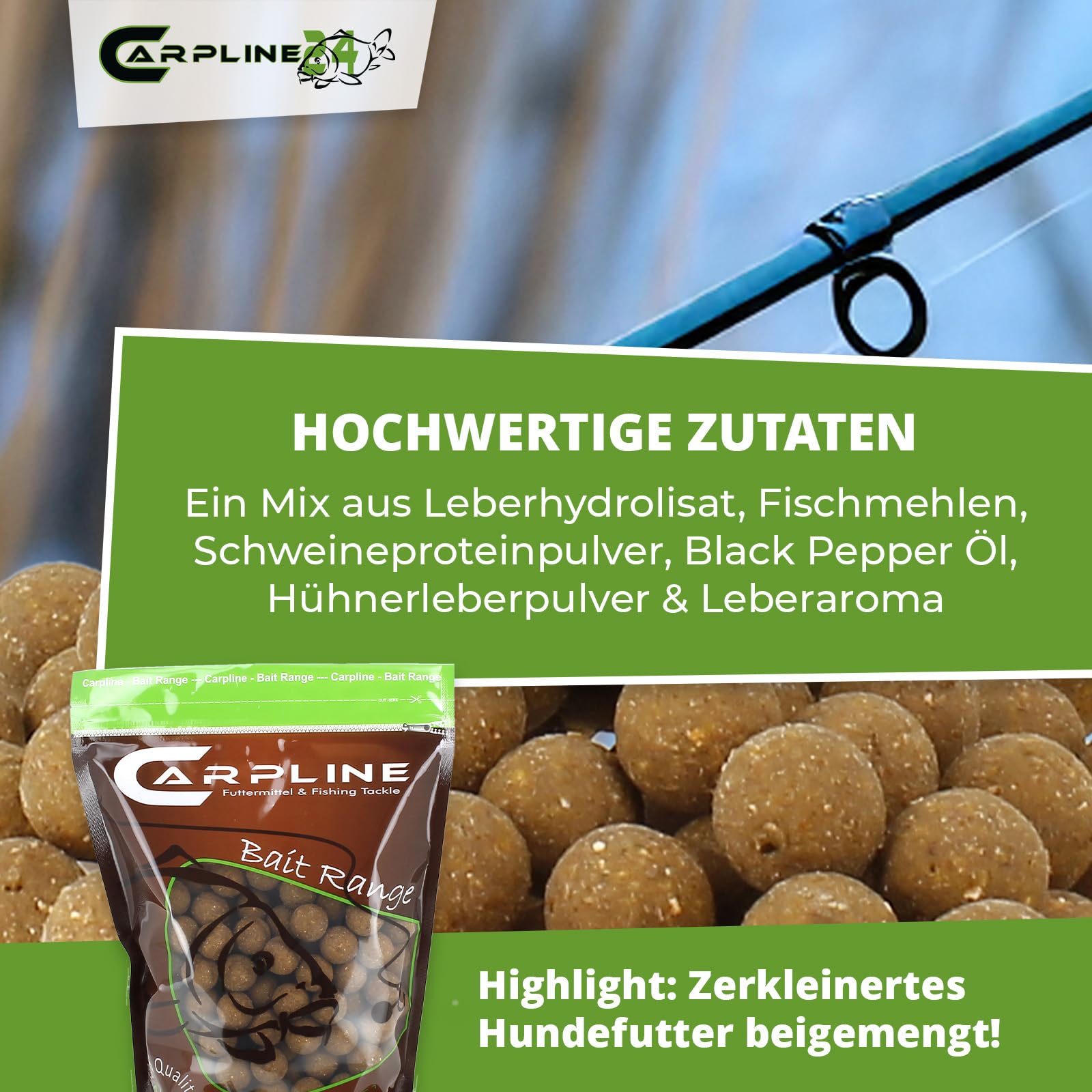 Premium Boilies Leber - 5 kg - 16 mm - Karpfenköder zum Angeln, Futterboilies zum Anfüttern von Karpfen, Carp Baits, Angelfutter mit Lockstoff