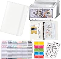 Vista 11 de Carpeta presupuestaria sobres de efectivo A6 carpeta de ahorro de dinero con sobres con cremallera (blanco)