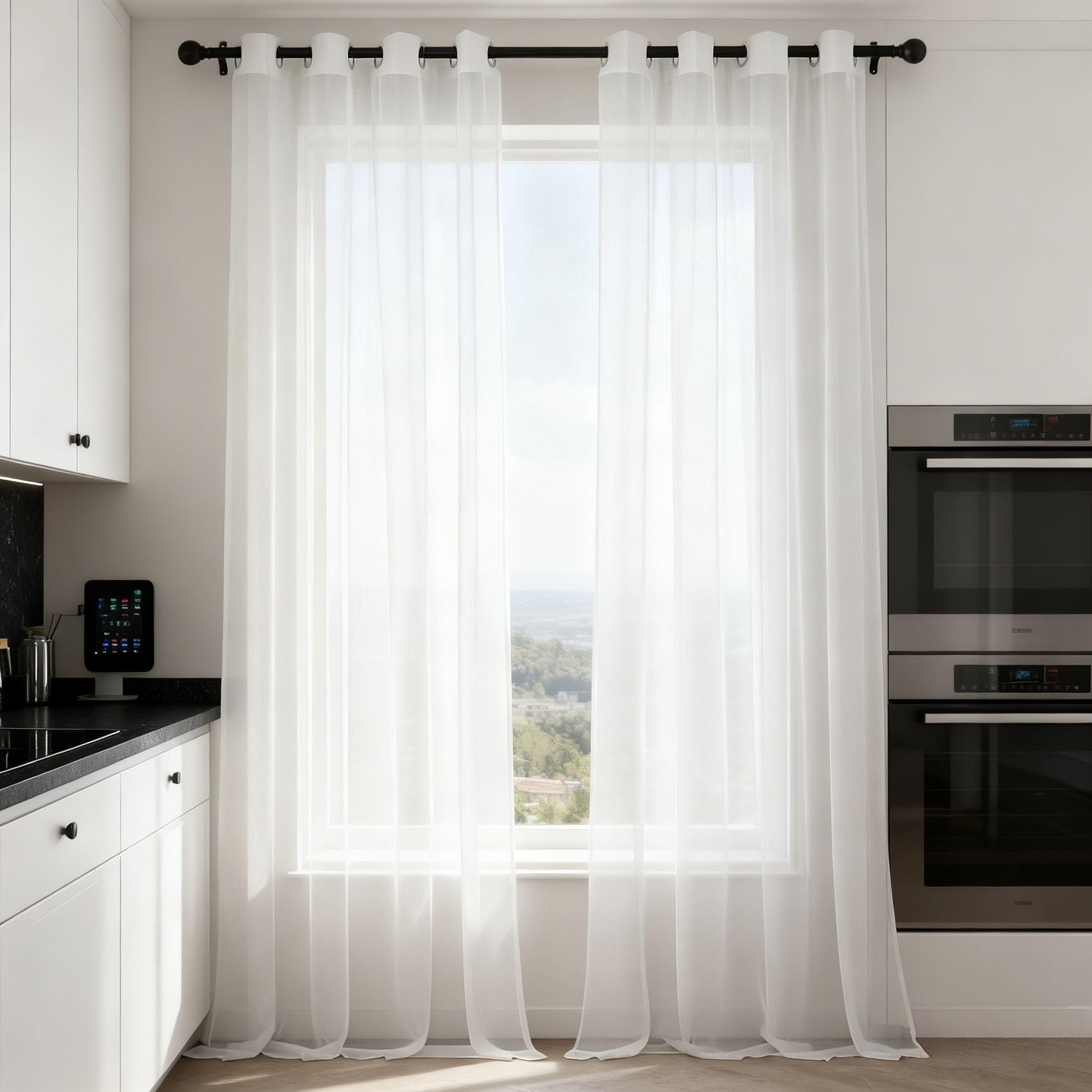 Cortinas modernas blancas para habitaciones oscuras que buscan claridad
