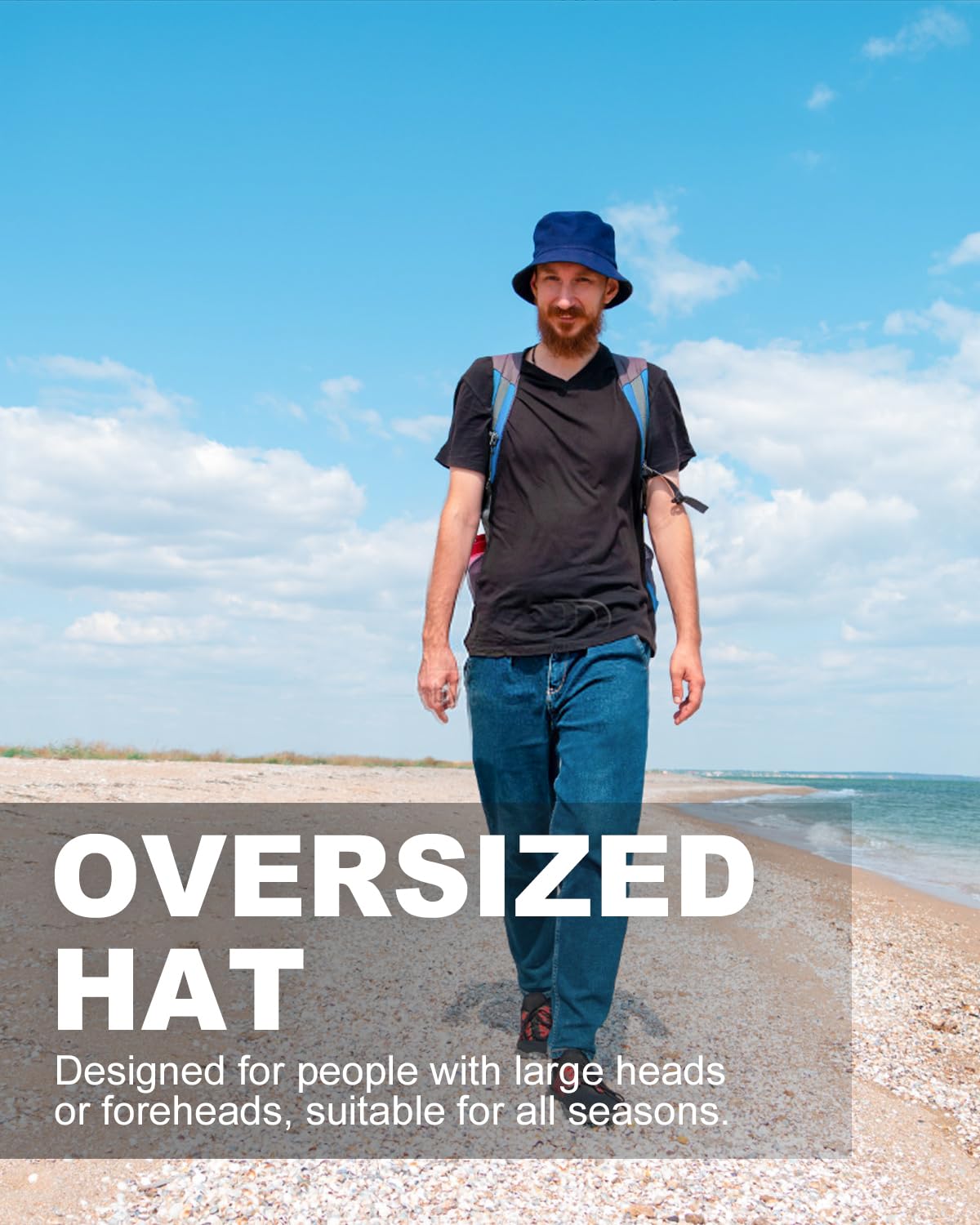 Feng Shui， Sombreros para el Sol L/XL/XX-Large,Sombreros de Pesca Reversibles Grandes,Sombrero de Pescador con protección UV de Doble Cara para Golf, Senderismo al Aire Libre