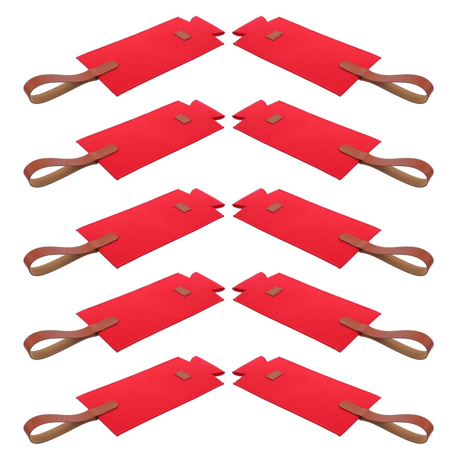 Paquet à vin en feutre réutilisable porte-bouteille avec poignée solide 10 pcs