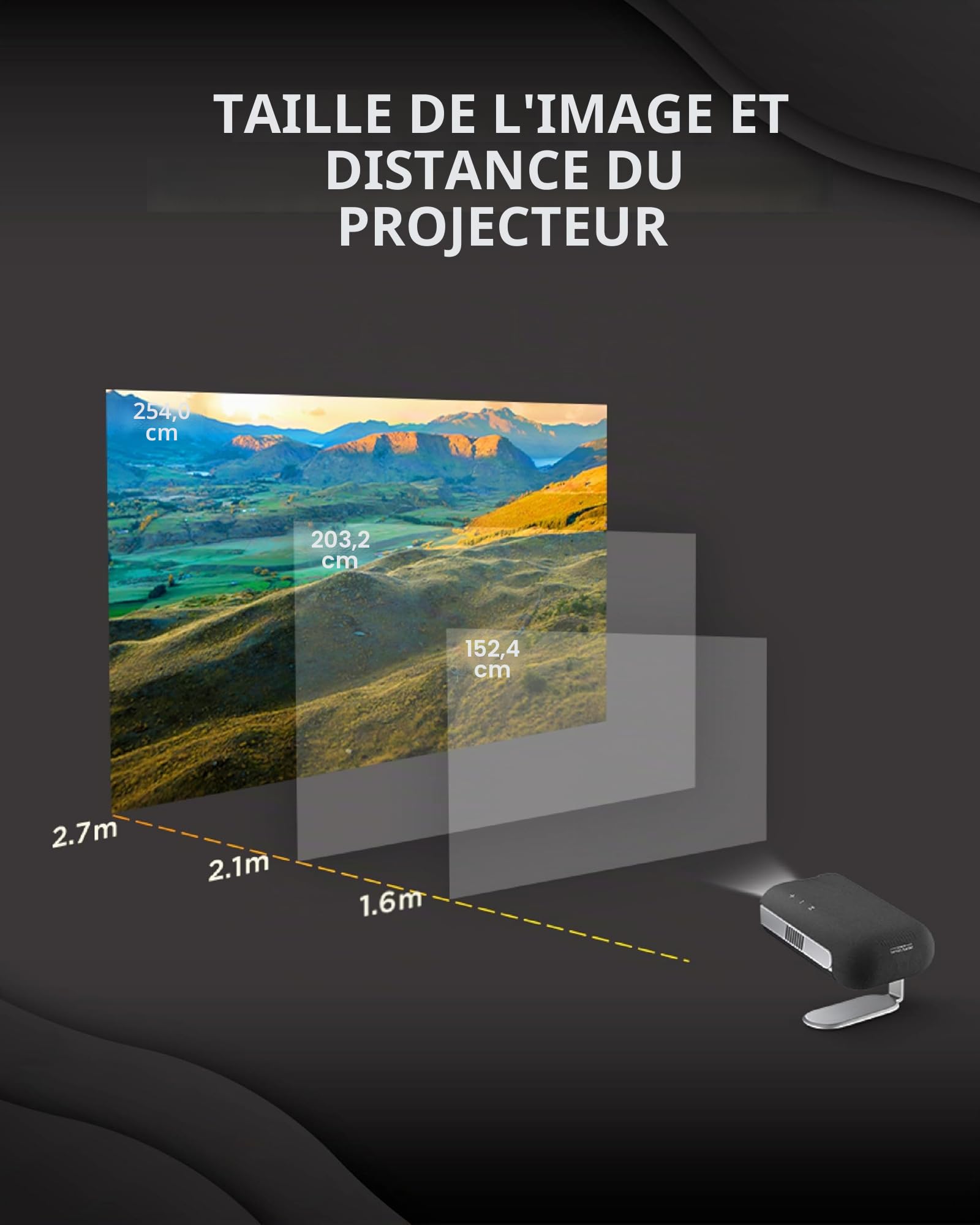 ViewSonic M1 Max Projecteur LED intelligent portable, Full HD 1080p, Google TV, projection 360°, 200 ANSI lumens, batterie intégrée avec 2 heures de temps de lecture, mise au point automatique
