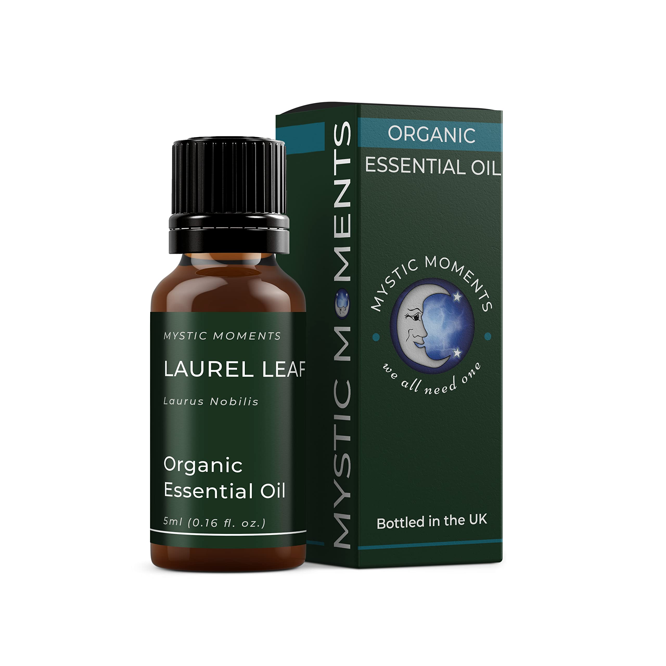 Mystic Moments | Organic Laurel Leaf Essential Oil 5ml | Laurus nobilis | Fresh Spicy Herb Aroma | Uplifting Oil for Diffusers & Blends
