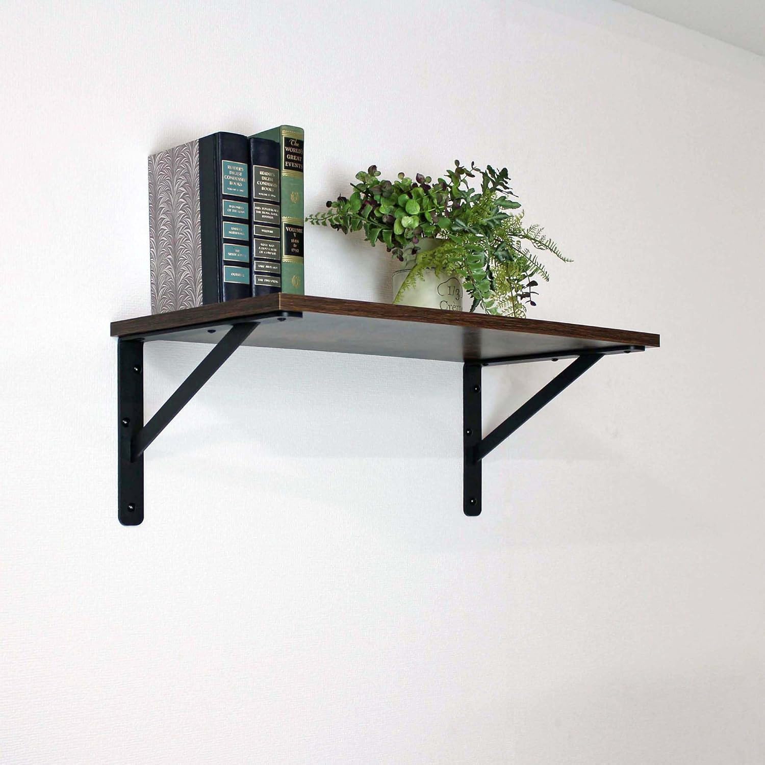 Waki Sangyo TK-075 Counter Bracket Shelf Bracket, Black, 11.4 inches (290 mm), Load Capacity: Approx. 132.3 lbs (60 kg)