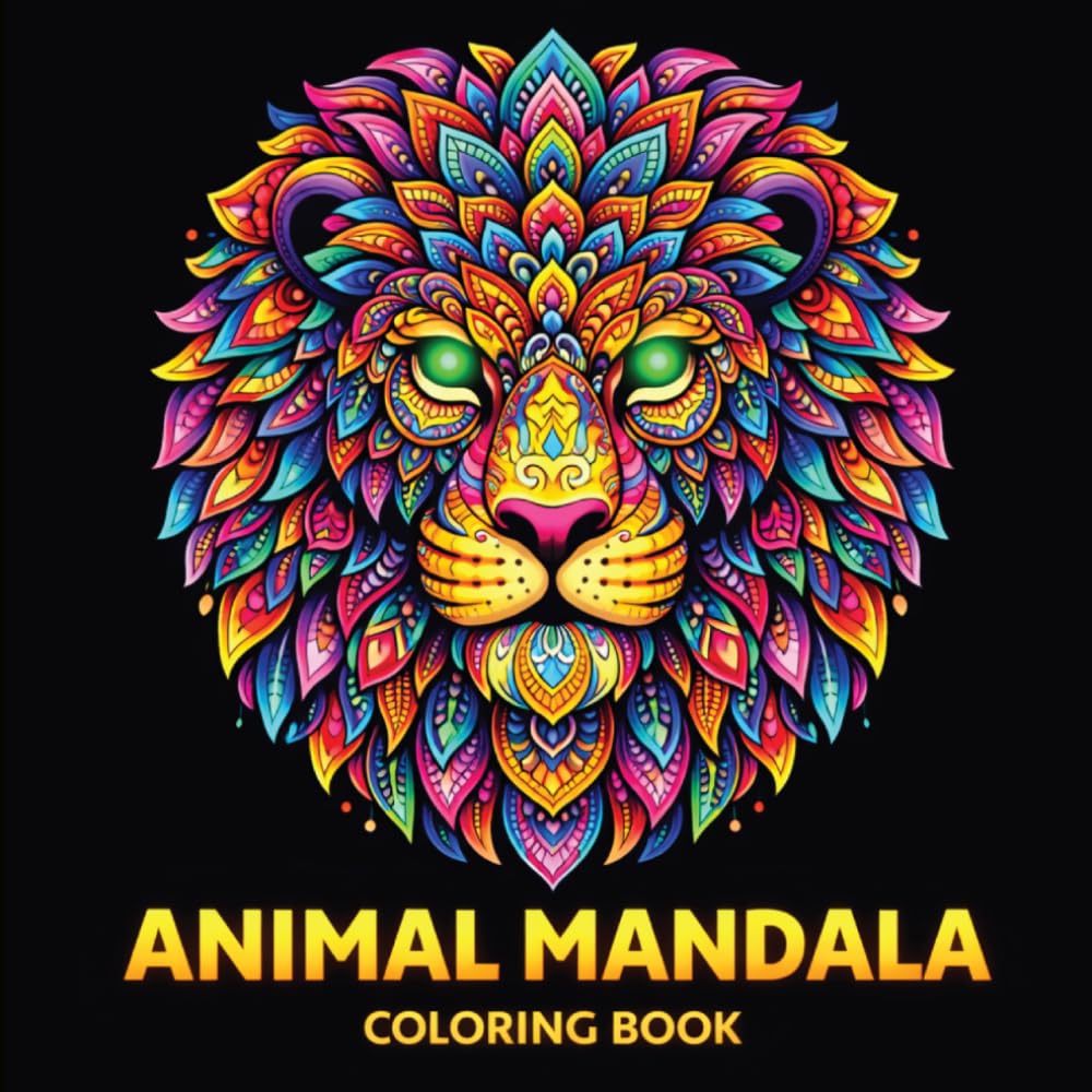 Animal Mandala Coloring Book: Intricate Wildlife Designs for Mindfulness and Relaxation.