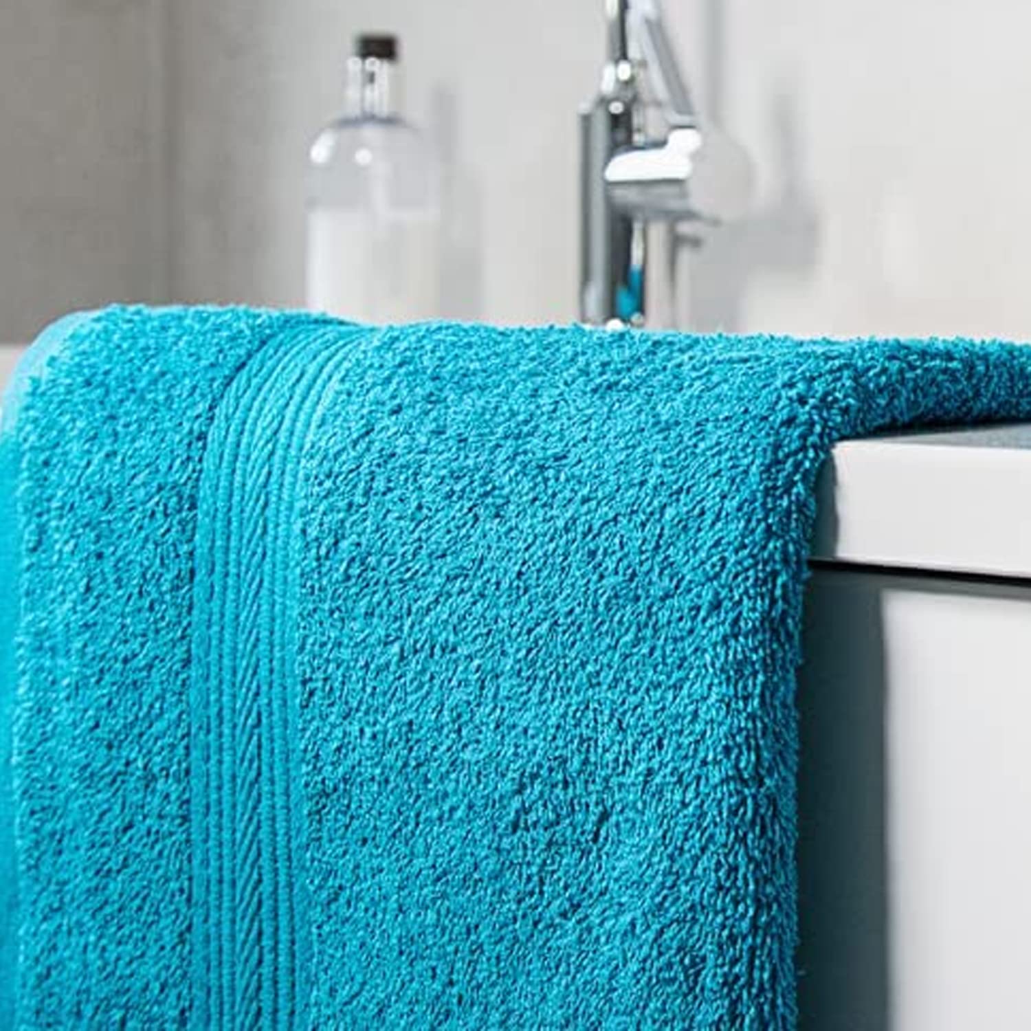 Glart Premium zestaw ręczników frotte, seria frotte w 6 kolorach i 5 rozmiarach, kolor: turkusowy, 2 x ręczniki do rąk 50 x 100 cm