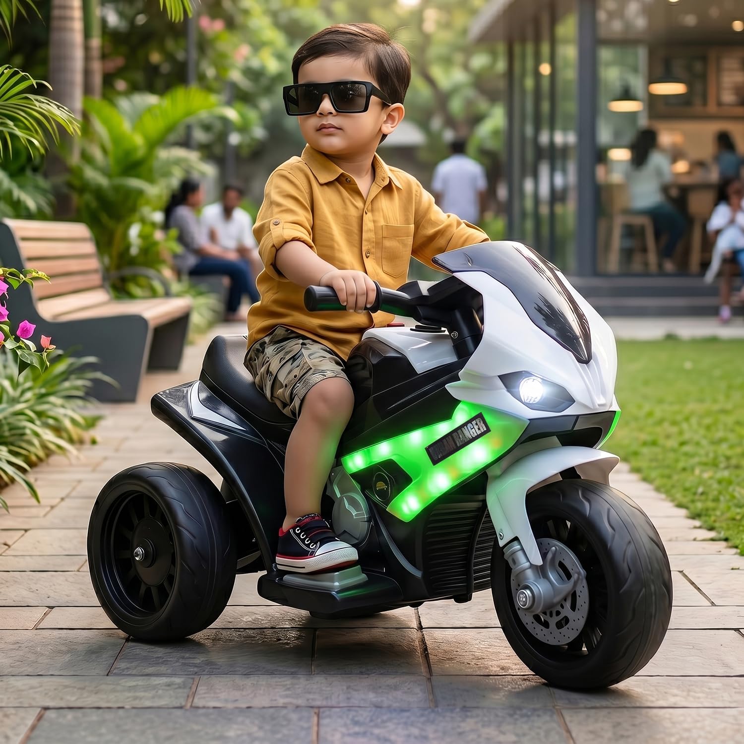 Toyzone Urban Ranger Mini Electric Bike (Green) | 6V Rechargeable Bike for Kids with 4.5Ah Battery | LED Lights, Music | Smooth Acceleration | 6M Battery Warranty | Age 2 to 6 Years, Up to 30kg-image-29
