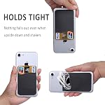 Adhesive Phone Card Holder, Pofesun 3Pack Silicone Adhesive Credit Card Holder for Back of Phone,Stick on Card Wallet Sleeve Compatible for iPhone 17 16 15 14 13 Pro Max,iPad,Samsung Galaxy,LG,Tablet