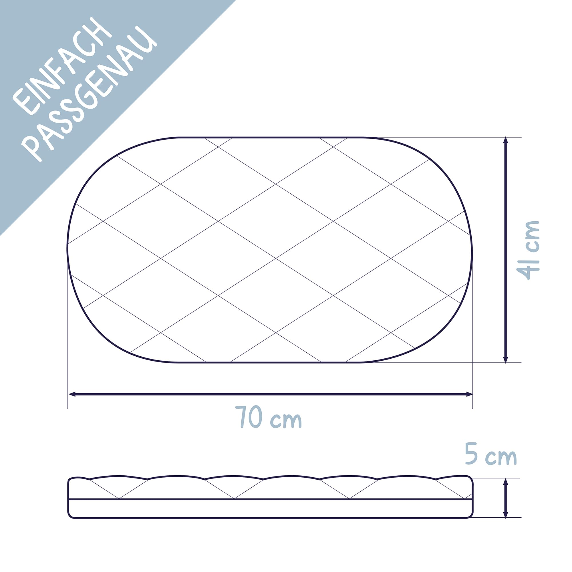 Julius Zöllner Matelas de berceau Dr. Lübbe Air Plus, 70 x 41 cm