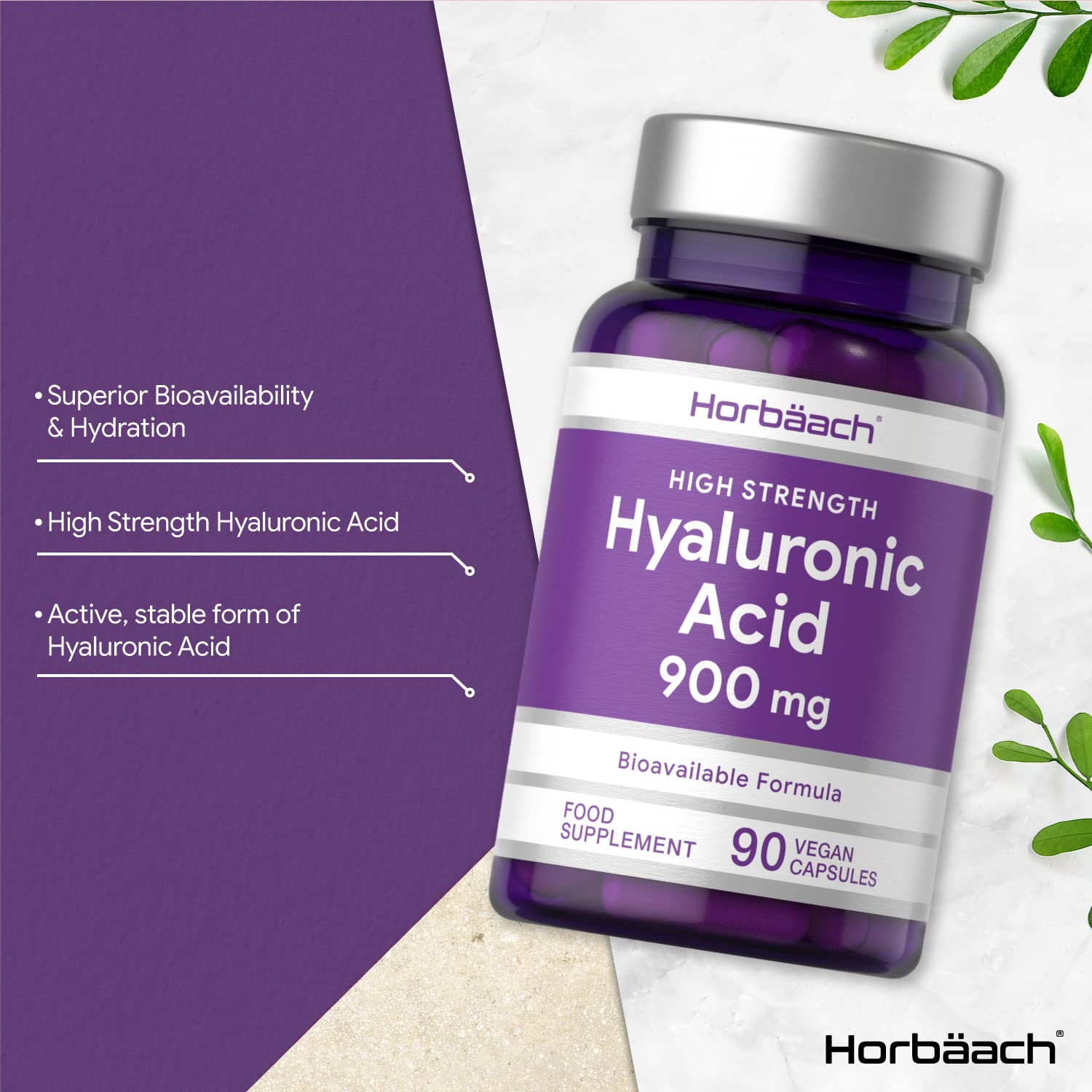 Hyaluronic Acid 900mg 90 Capsules Triple Strength Tablets Natural