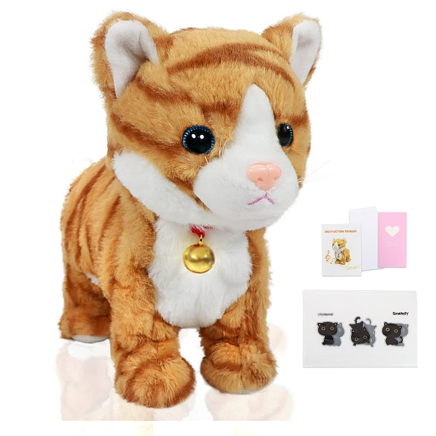 Amazon | Smalody ぬいぐるみ 猫 散歩 ペット 音コントロール