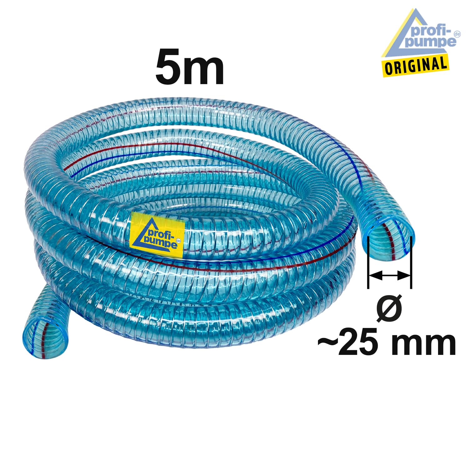 Dieselschlauch, Benzinschlauch für Ölpumpe, Ölschlauch, Spiralschlauch Saug-/Druckschlauch für Diesel Pumpe Heizöl Pumpe Wasserpumpe (Spiralschlauch 1 Zoll - 5m)