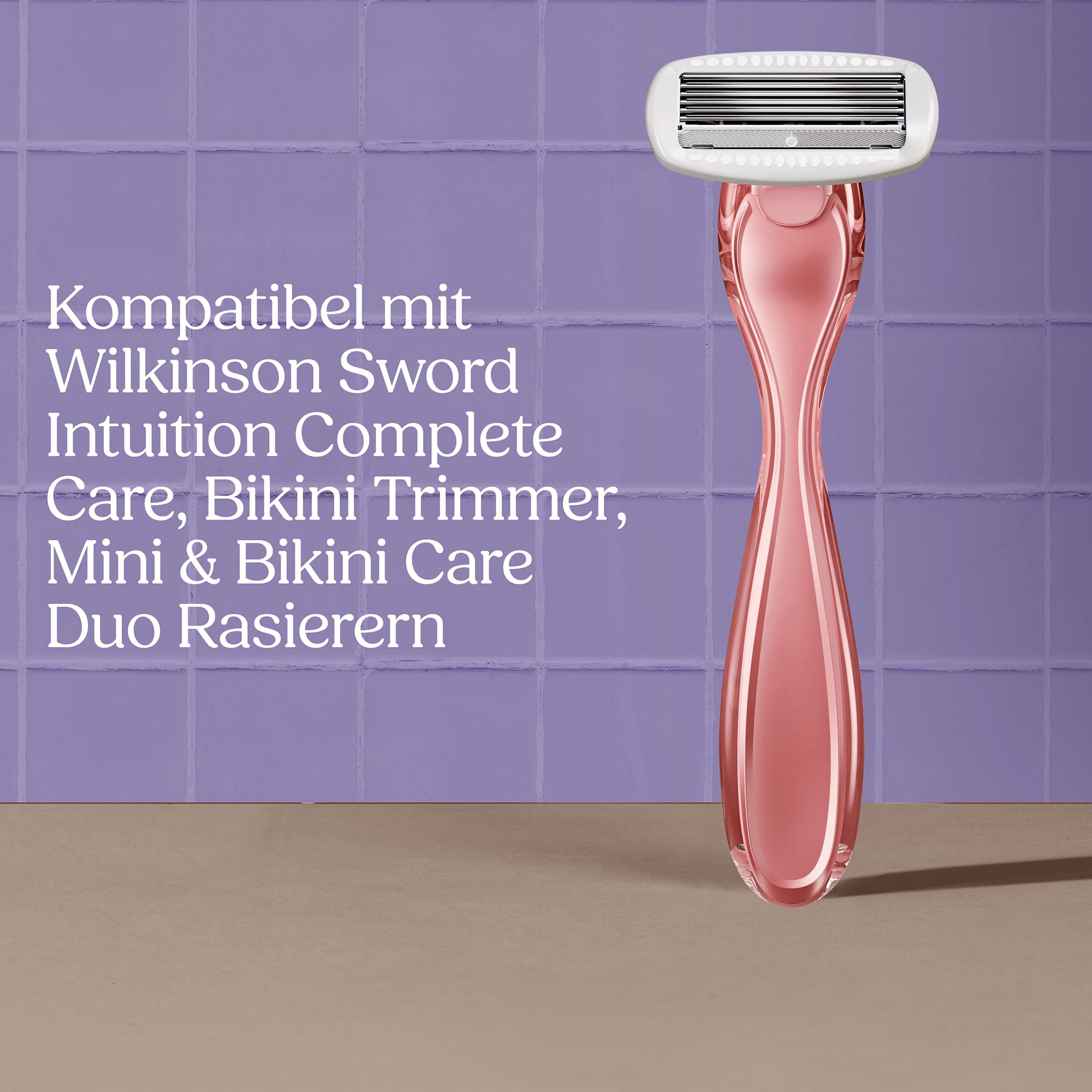 Wilkinson Sword Intuition Complete Care Damenrasierer, Hydra-Boost-Serum, XL-Pack, 1 Damenrasiergriff und 6 Ersatzklingen