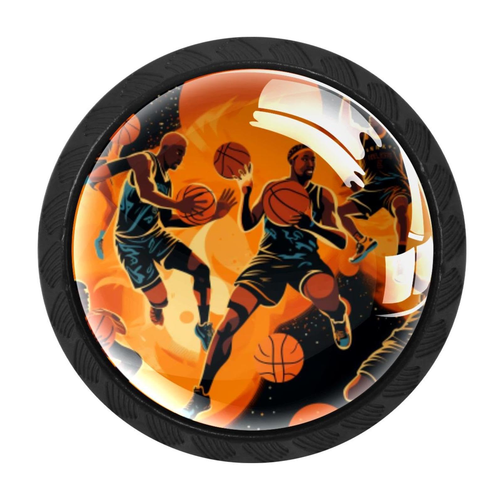 Chenzzzz Multicolored 12 4 Pack Basketball Dresser Drawer Cabinet Knobs Round Crystal Glass Knobs Pulls Handles For Kitchen Wardrobe Cupboard Door Hardware