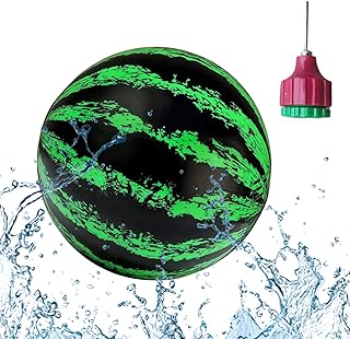 MIRFURT Watermelon Inflatable Ball, Beach Ball Swimming Pool Ball Game Tool Ball PVC Ball 9 inch for Swimming Pool Summer Beach Party Supplies Watermelon Toy Ball(Green)