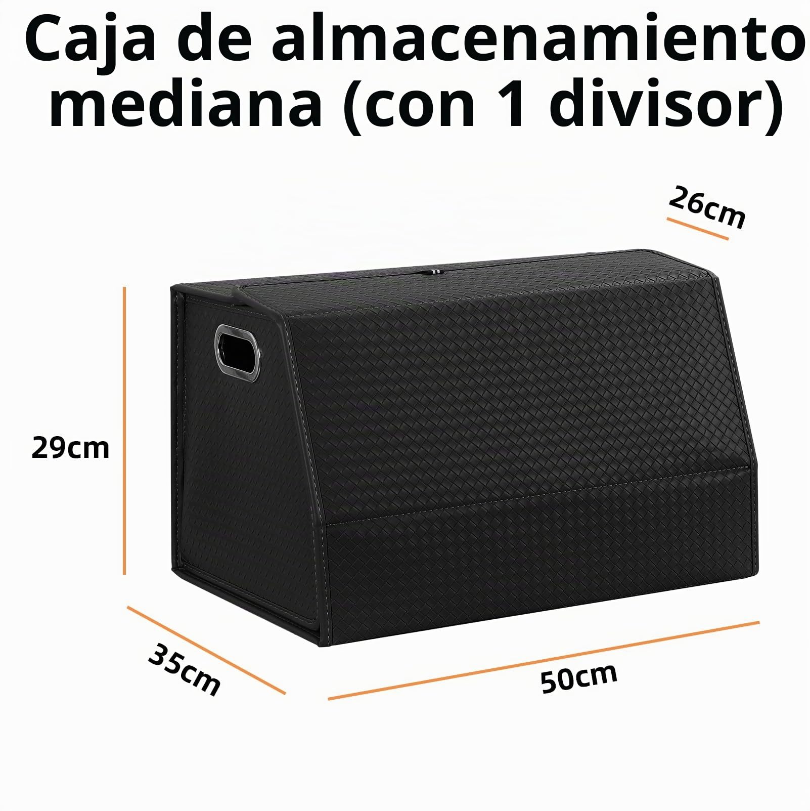 JAOGAUS Organizador de maletero de coche, caja de almacenamiento plegable para maletero de coche, caja de almacenamiento grande con divisor, organizador de maletero resistente, organizador de